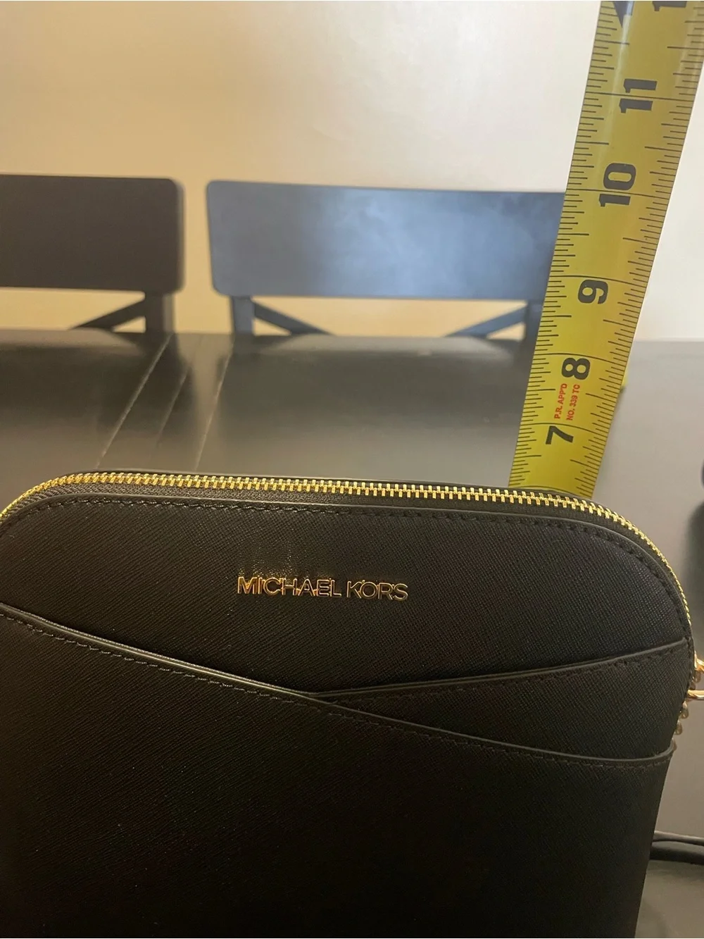 Michael Kors Black Crossbody with Gold Hardware